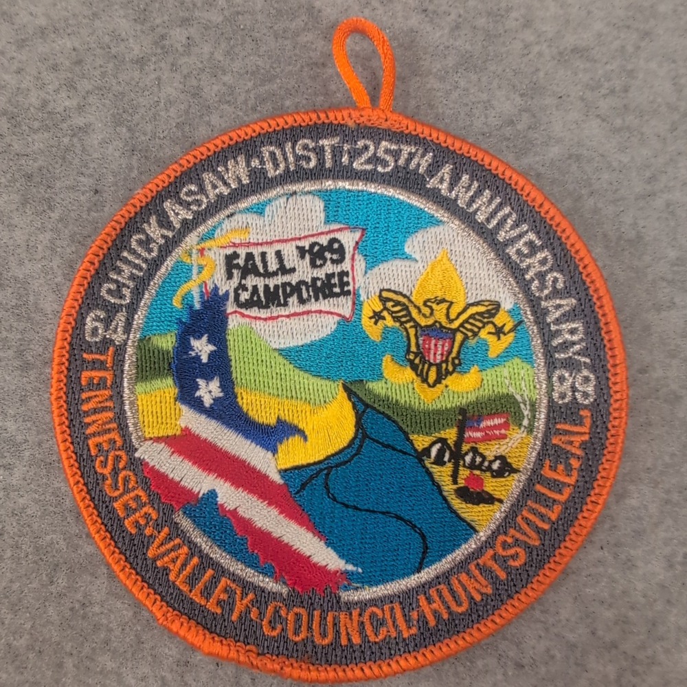 Fall 89 Camporee Patch Tennessee Valley Council Chickasaw District 25th Anniv - Picture 1 of 3